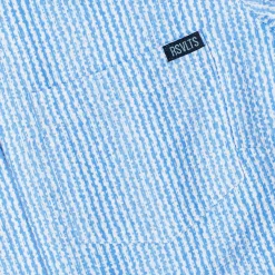 Short Sleeve Shirts|Rsvlts|RSVLTS We Sail Without Him – Women's Stretch Seersucker Short Sleeve Shirt