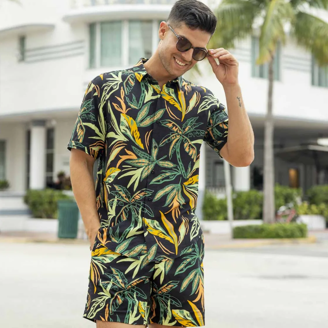 Short Sleeve Shirts|Matching Sets|RSVLTS Wild Jungle – Bamboo Short Sleeve Shirt