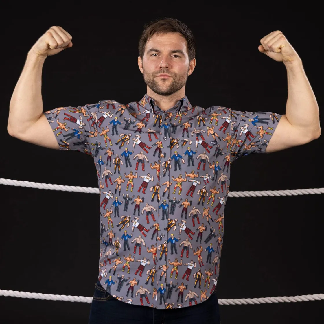 Wwe|Short Sleeves|WWE "Rubber Match" – KUNUFLEX Short Sleeve Shirt