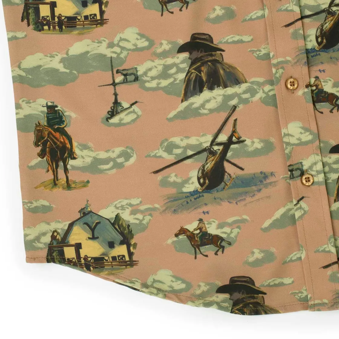 Yellowstone|Americana|Yellowstone "Dutton Ranch" – KUNUFLEX Short Sleeve Shirt