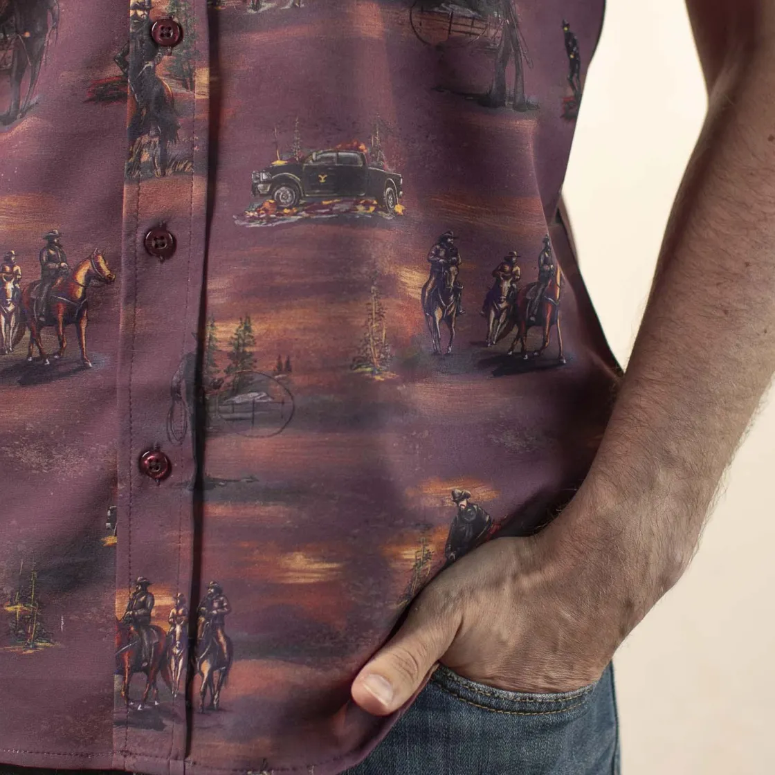Yellowstone|Americana|Yellowstone "Tough & Merciless" – KUNUFLEX Short Sleeve Shirt