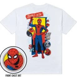 Spider-man|Marvel|Marvel Your Friendly Neighborhood Spider-Man "All in a Day's Work" – Crewneck Tee