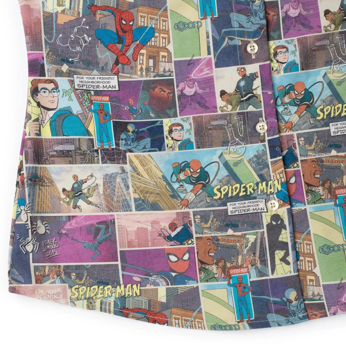 Spider-man|Marvel|Marvel Your Friendly Neighborhood Spider-Man "In the Swing of Things" – Women's KUNUFLEX Short Sleeve Shirt